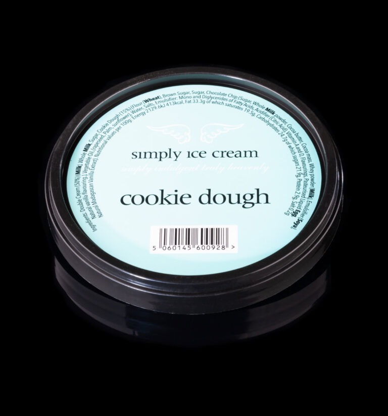 Labelled ice cream lid