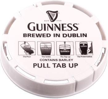 White Guinness tamper evident cap