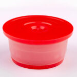 Red plastic shive